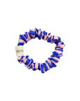 Scrunchie gestreift blau - rosa, Ø 6 cm