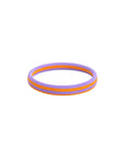 Haargummi gestreift orange-lila,  Ø 6 cm