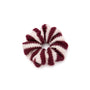 Haargummi gestrickt Streifen burgund