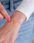 Armband Lume Charms - Herz neonorange