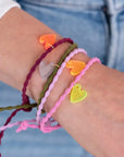 Armband Lume Charms - Herz neonorange