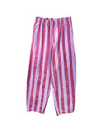Hose gestreift rosa-lila mit weitem Bein