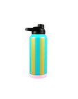Trinkflasche Stripes petrol/olive-gold/flieder, 1000 ml