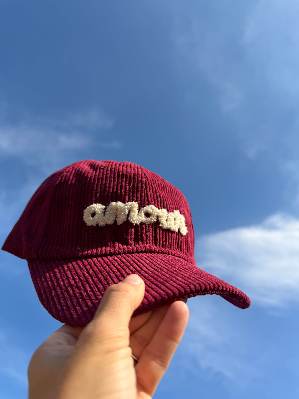 Cap mit Stick amour rot, One Size