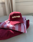 Cap mit Stick amour rot, One Size