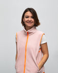 leichte Weste mit Reissverschluss rosa-orange, One Size