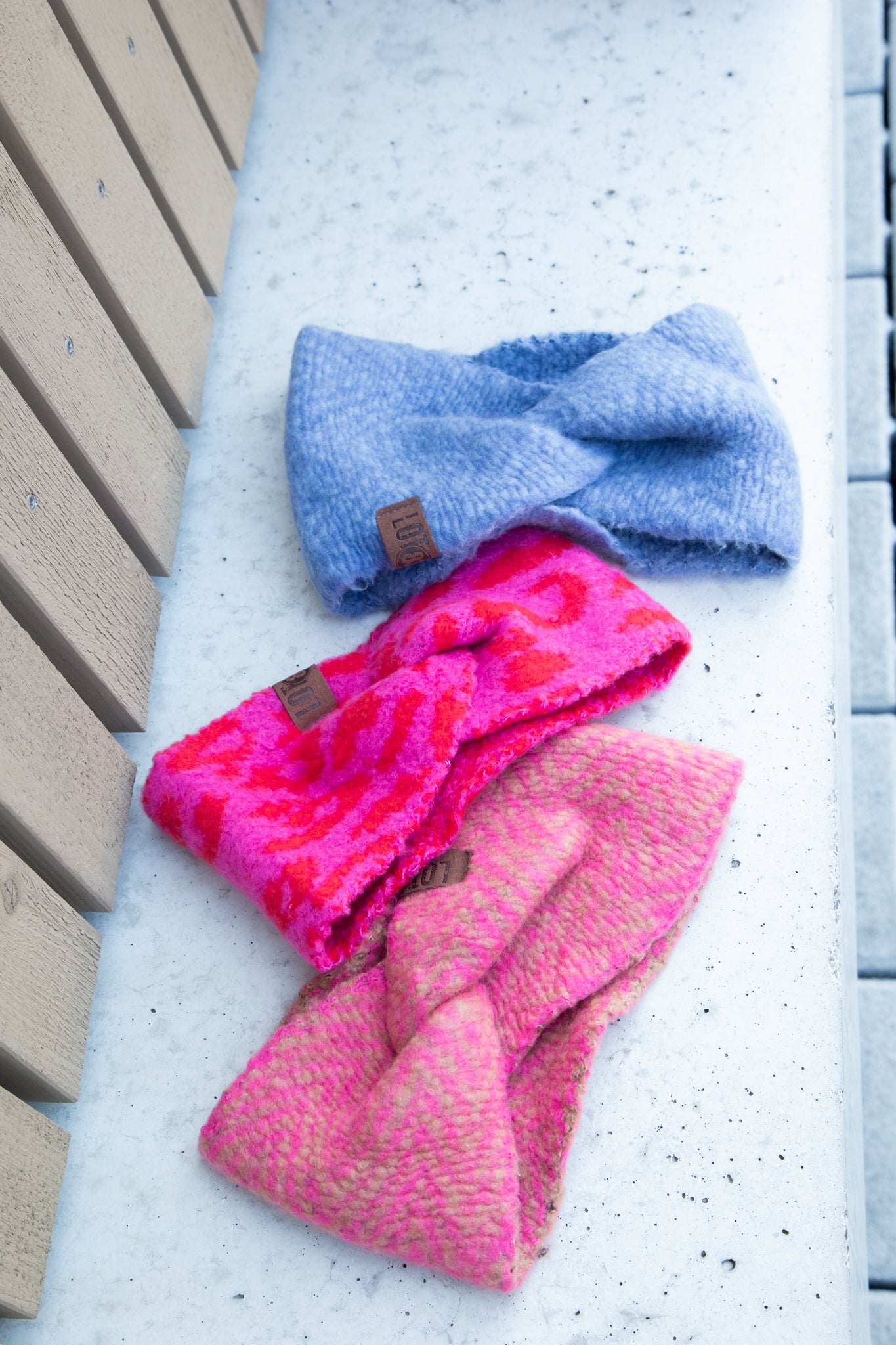 Stirnband Leopardenmuster rot-pink