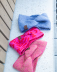 Stirnband Leopardenmuster rot-pink