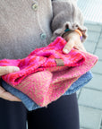Stirnband Leopardenmuster rot-pink