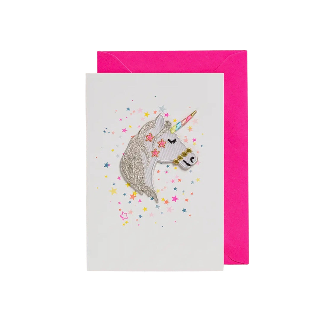 Bügelpatch-Karte Einhorn