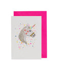 Bügelpatch-Karte Einhorn