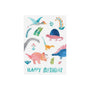Postkarte Happy Birthday mit Dinos