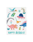 Postkarte Happy Birthday mit Dinos