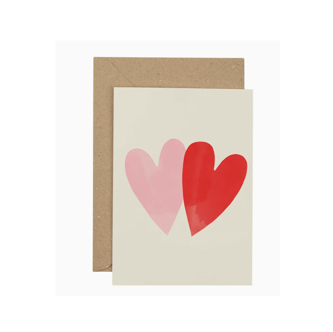 Postkarte mit zwei Herzen