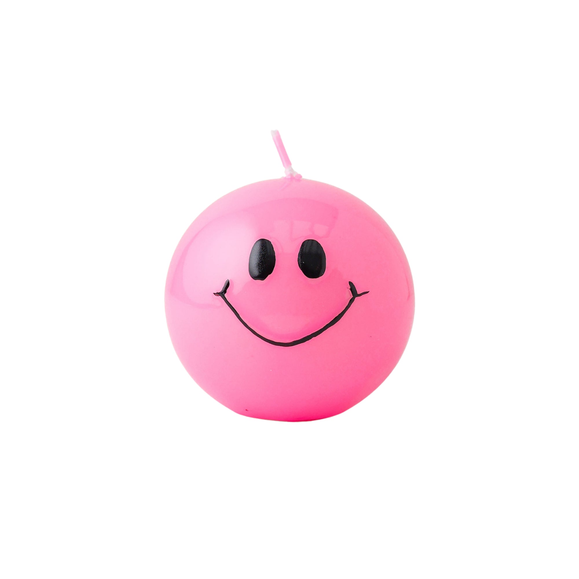 Smiley Kerze hotpink, Ø 7,5 cm