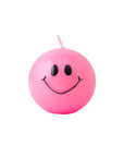 Smiley Kerze hotpink, Ø 7,5 cm