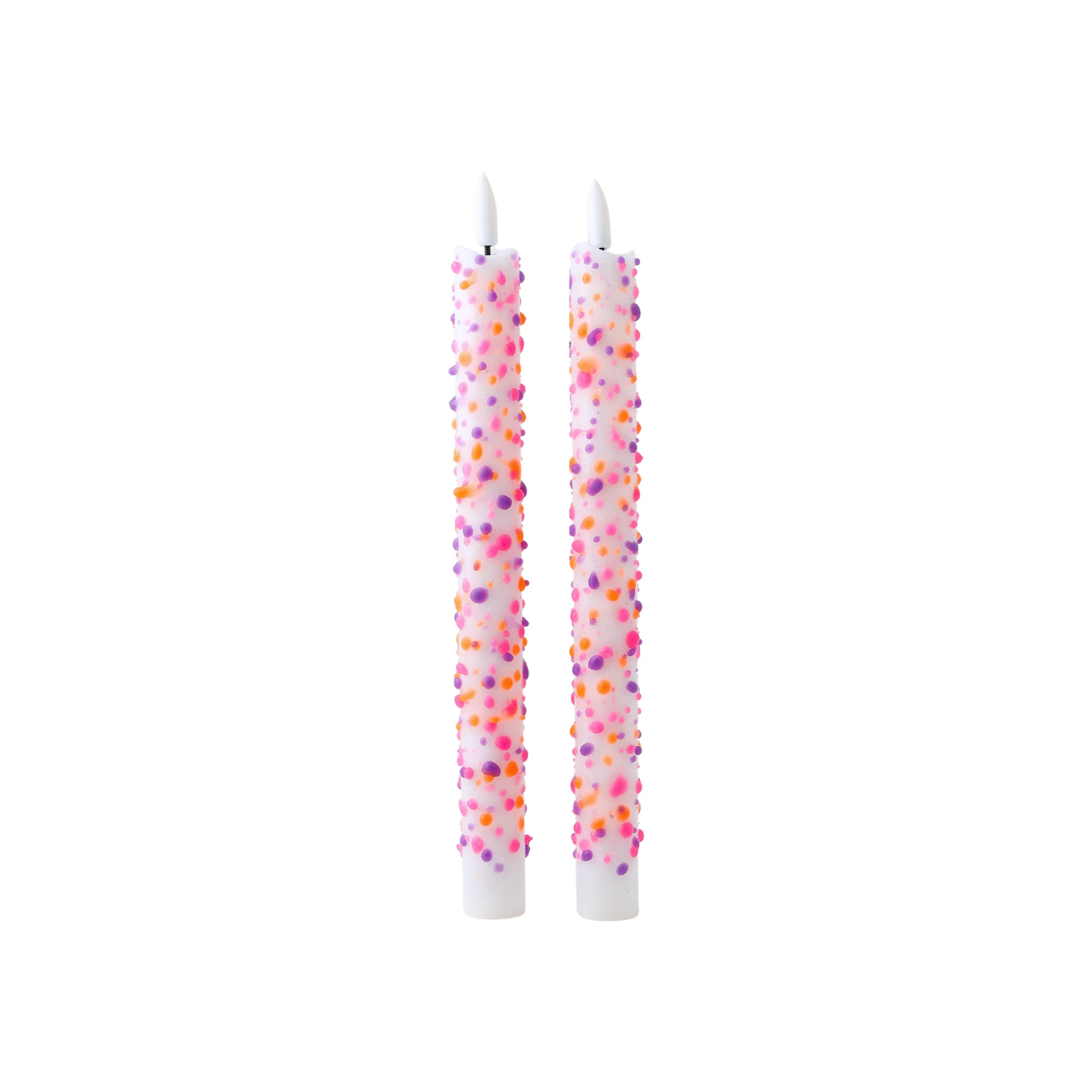 LED-Kerze Vivid Sparks, 2er-Set, 25 cm hoch