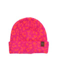 Mütze mit Leopardenmuster, pink-orange