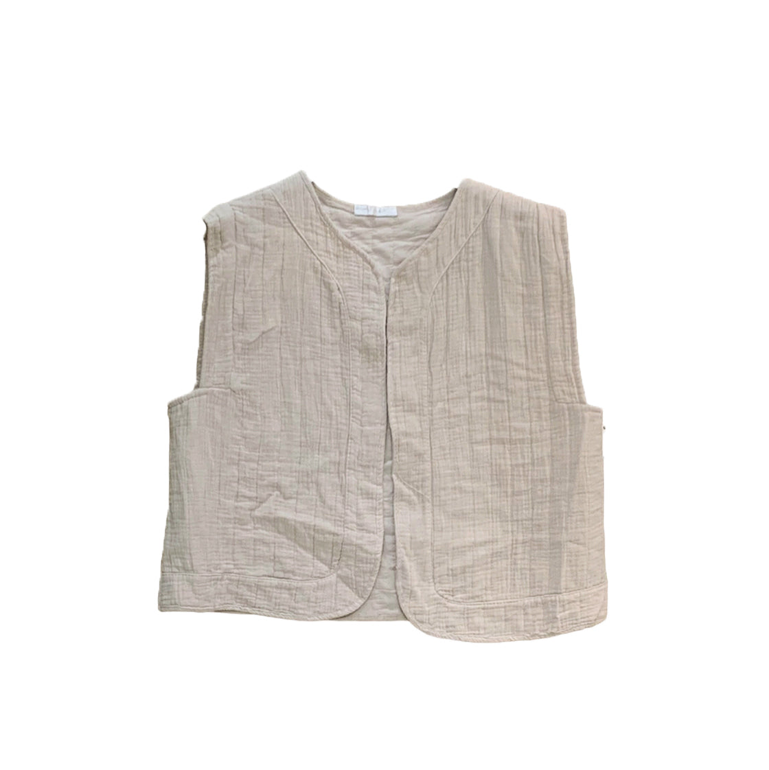 Musselin-Weste beige, One Size