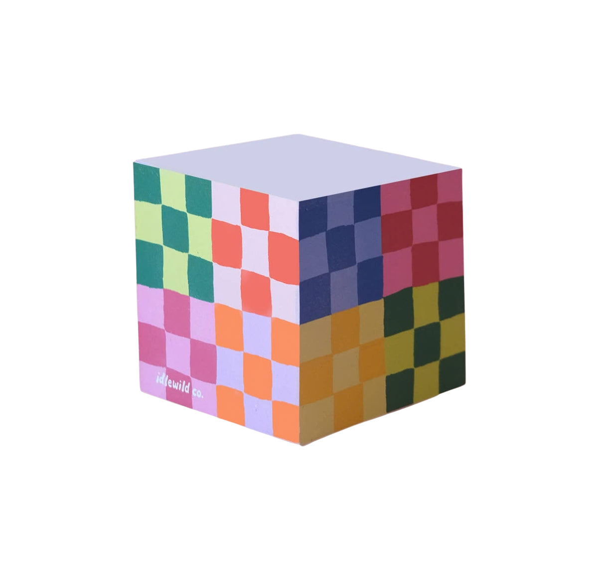 Haftnotizwürfel Regenbogen-Karo