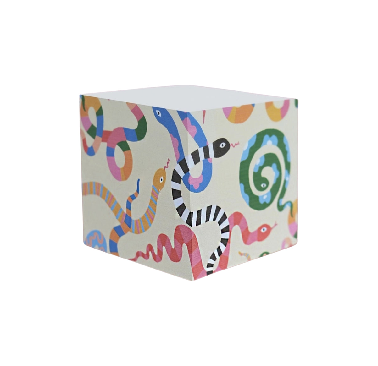 Haftnotizwürfel bunte Schlangen