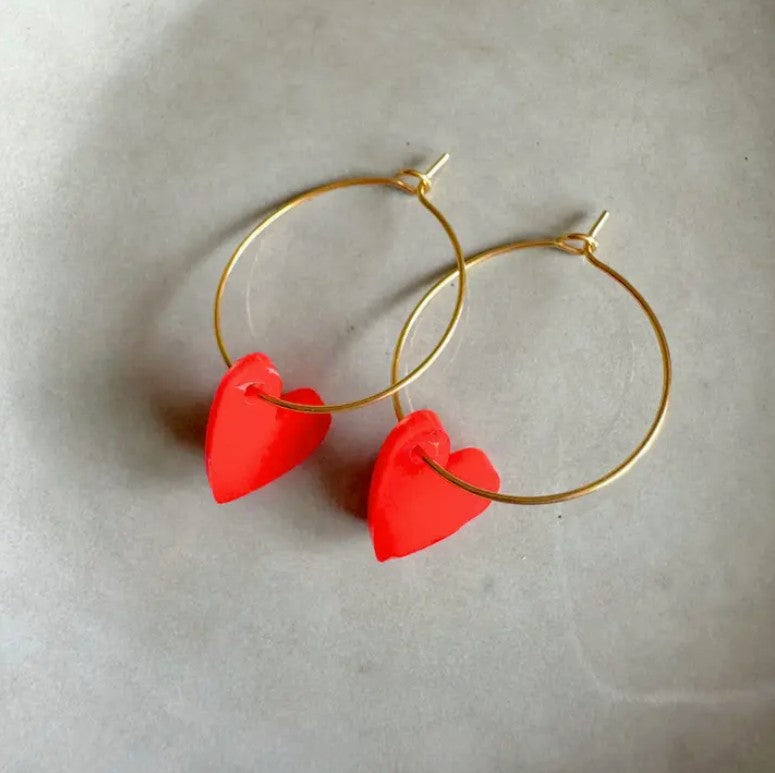 Ohrringe Lume Charms - Herz rot