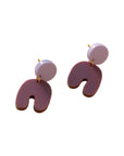 Ohrringe Arch Bogen, flieder-plum