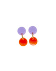 Ohrringe Dotty, flieder-neonorange