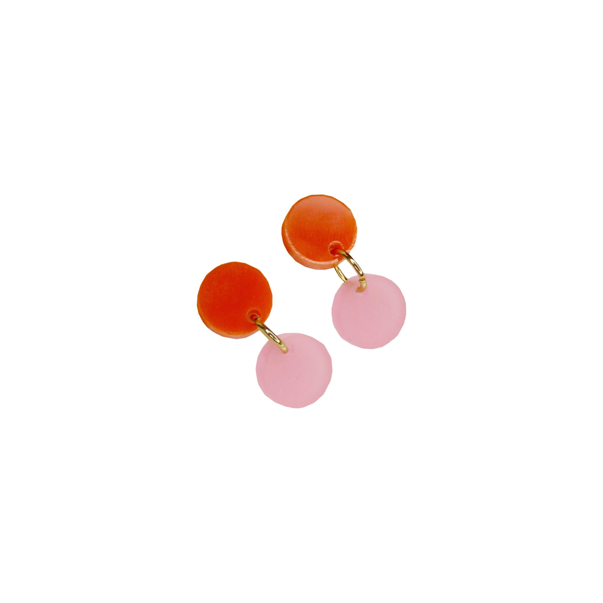 Ohrringe Dotty, orange-eisrosa