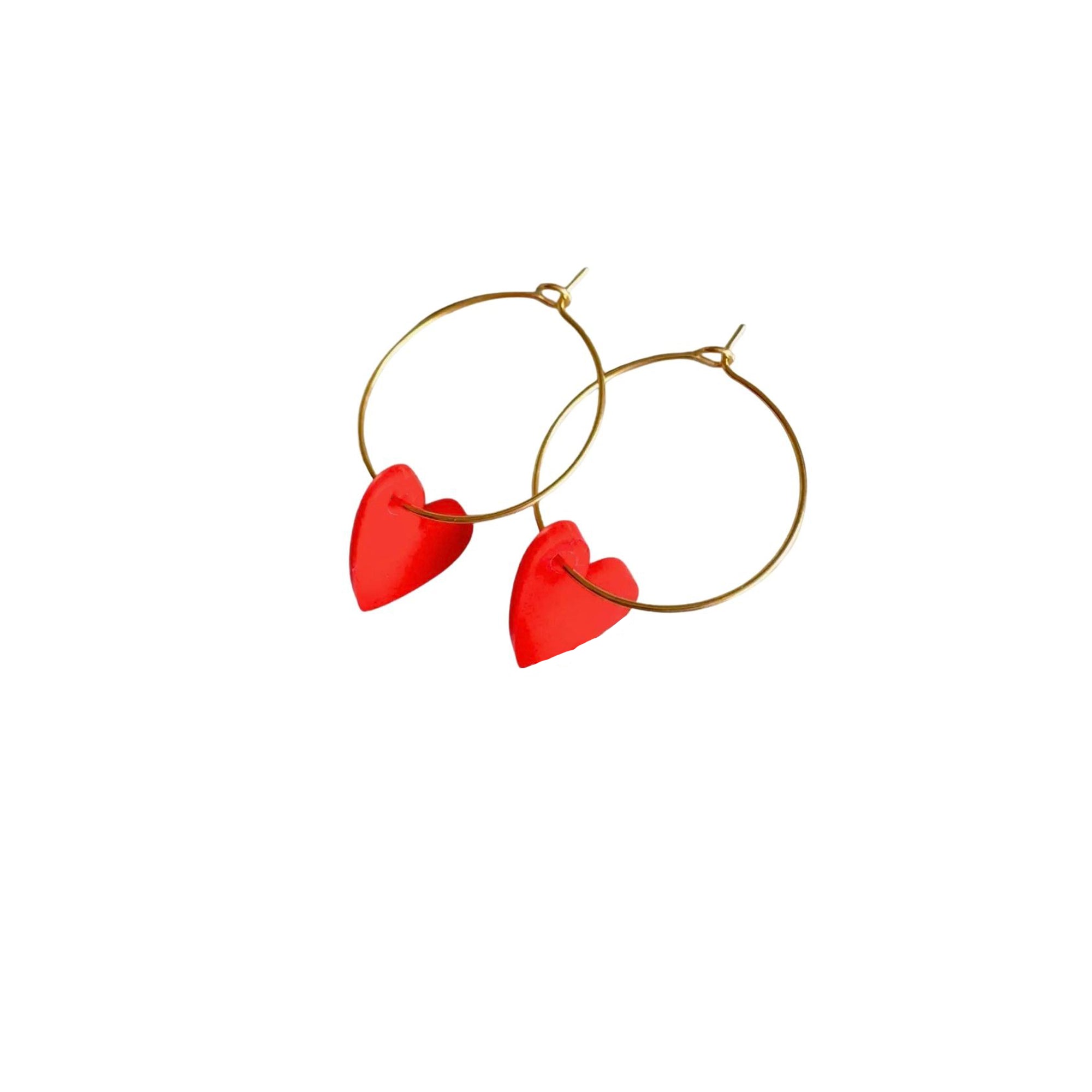 Ohrringe Lume Charms - Herz rot