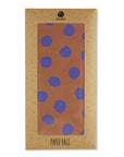 Papiergeschenktüte braun mit blauen Punkten (6 Stück)