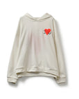 Hoodie mit Bouclé‑Herz creme, One Size