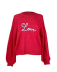 Strickpullover Love rot