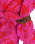 Schal Leopardenmuster pink-rot