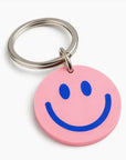 Schlüsselanhänger SMILEY, rosa-blau