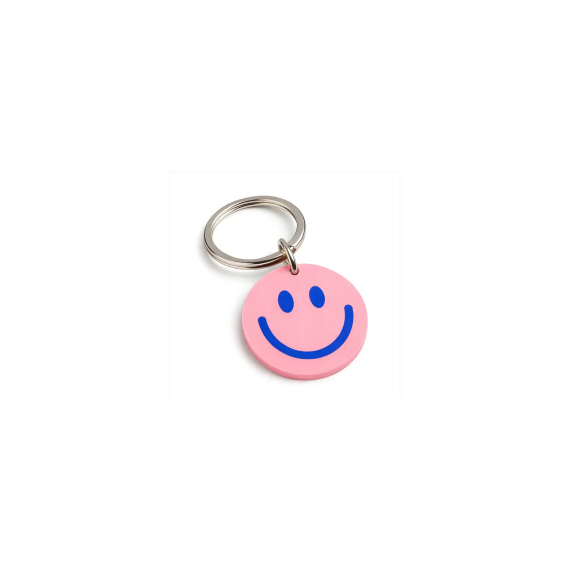 Schlüsselanhänger SMILEY, rosa-blau