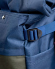 Rolltop-Rucksack dunkelblau/khaki, One Size 48x28x12 cm
