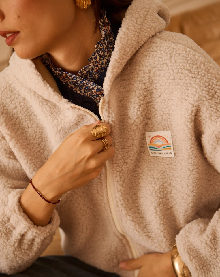 Teddyjacke beige