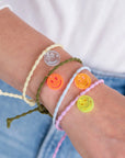 Armband Lume Charms - Smile neonorange