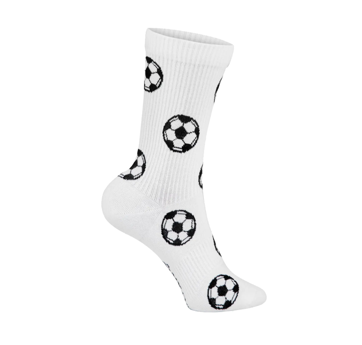 Socken Fussball weiss-schwarz