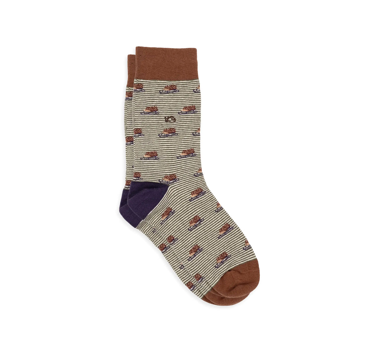 Socken IGEL braun/beige, One Size 41-46