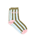 Damensocken gestreift Peace, One Size 36-40