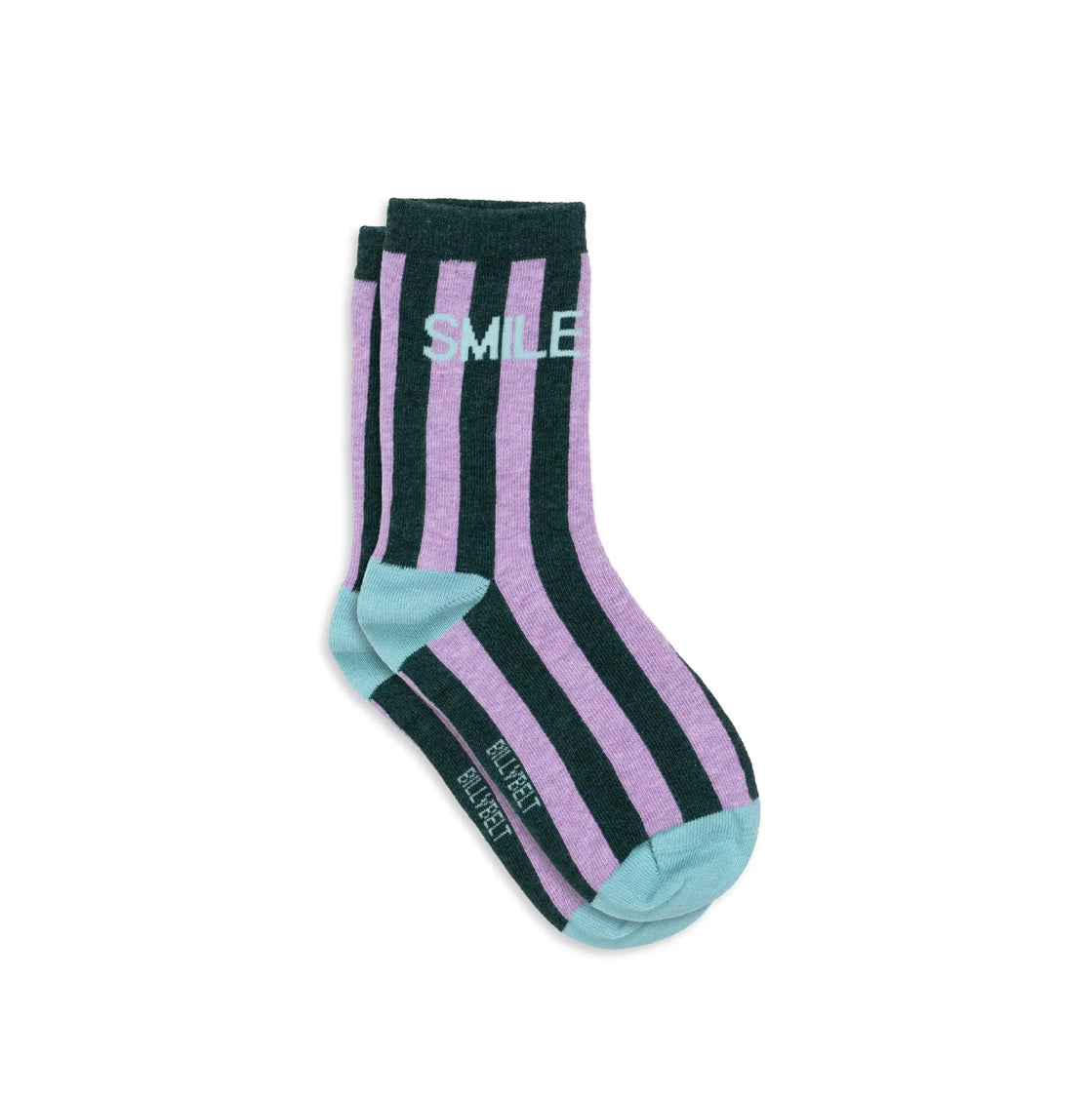 Damensocken SMILE gestreift violett/grün, One Size 36-40