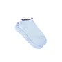 Bambus-Knöchelsocken mit Rüschen hellblau-blau, One Size 36-40