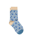 Socken Wal blau-beige, One Size 41-46