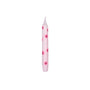 Kerze Smiley rosa, 19 cm hoch