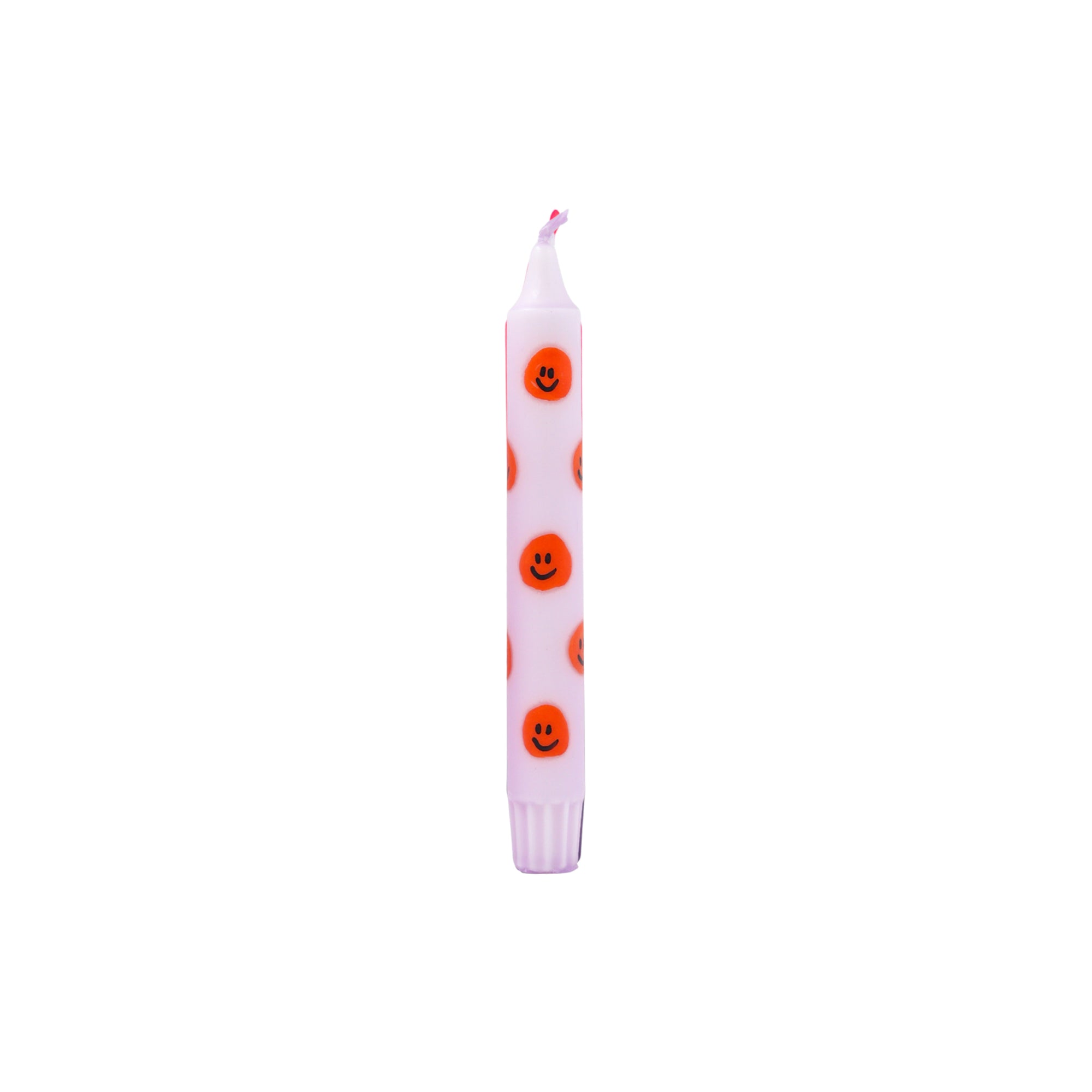 Kerze Smile orange, 19cm hoch