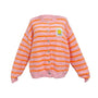 Strickjacke gestreift rosa/orange, One Size