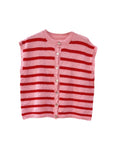 ärmellose Strickweste rosa-rot, One Size