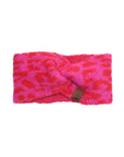 Stirnband Leopardenmuster rot-pink
